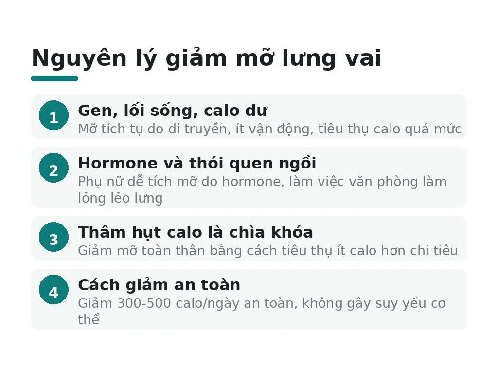 Nguyên lý giảm mỡ lưng và vai