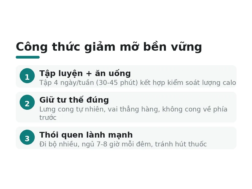 Lối sống: yếu tố bền vững giảm mỡ