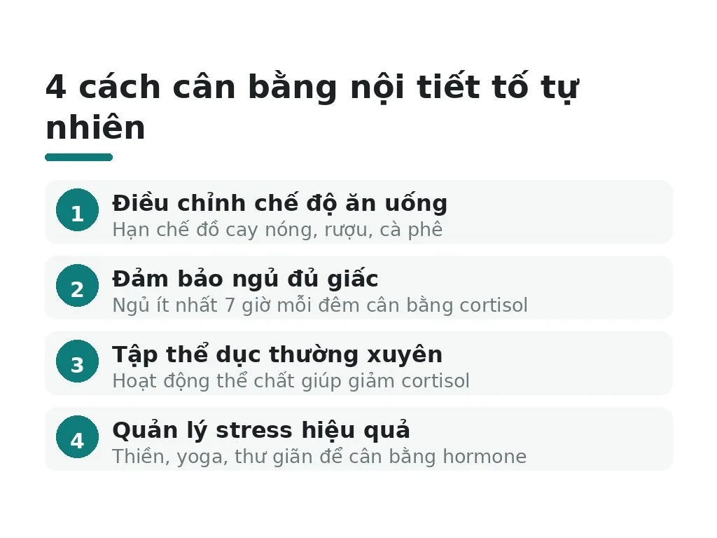 Khi nào cần gặp bác sĩ và cách cân bằng nội tiết tố?
