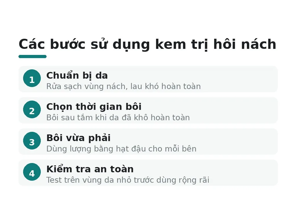 Cách sử dụng kem trị hôi nách đúng cách?