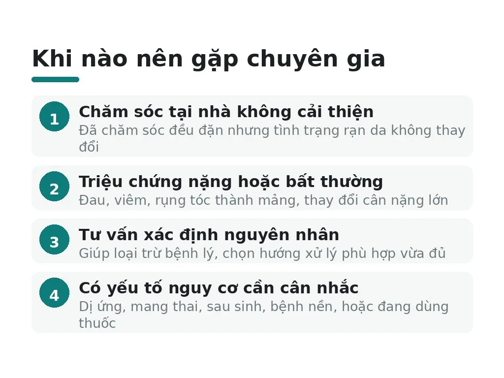 Khi nào nên gặp chuyên gia về cách trị rạn da sau sinh?