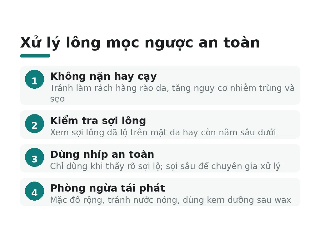 Có nên nặn lông mọc ngược sau wax?