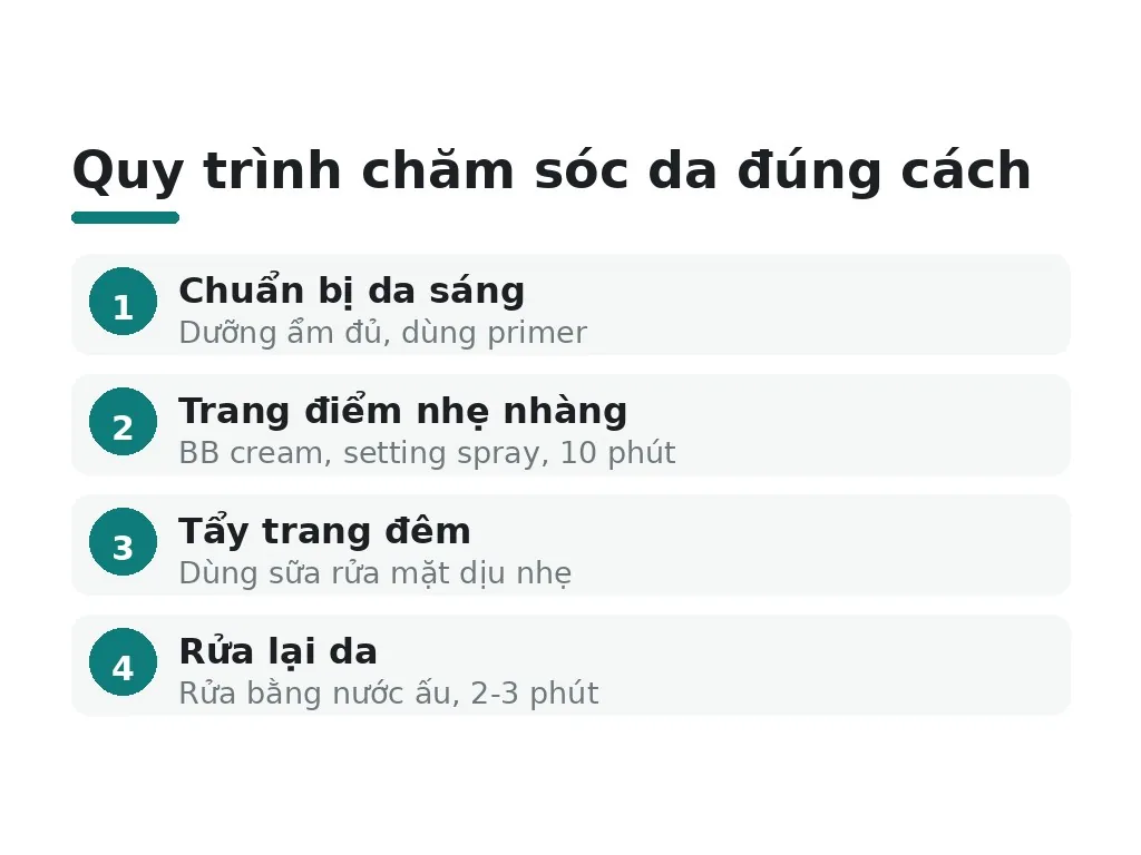 Tại sao phải chăm sóc da đêm khi makeup nhẹ nhàng?