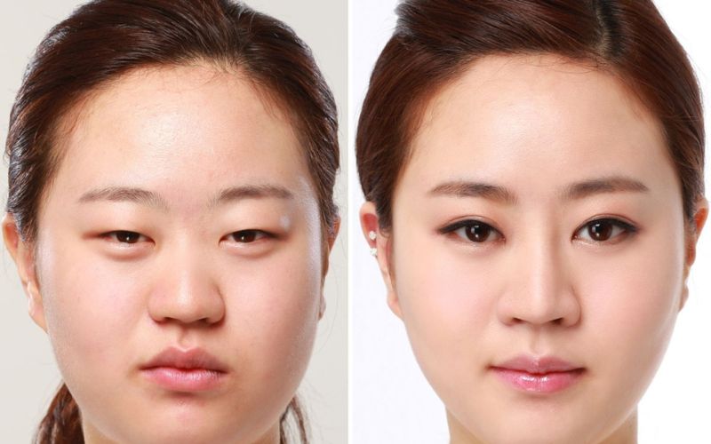 Trang điểm sẽ giúp loại bỏ đi khuyết điểm của mắt híp một cách tạm thời