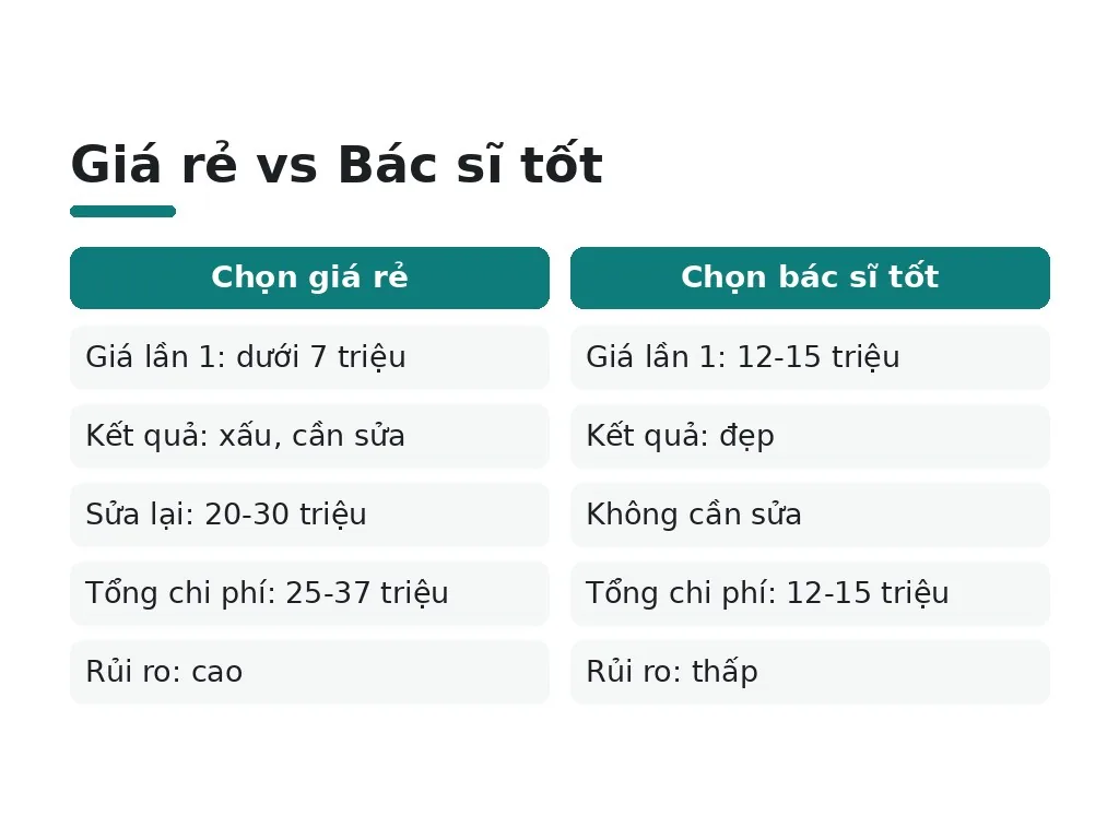 Những hiểu lầm phổ biến về giá cắt mí