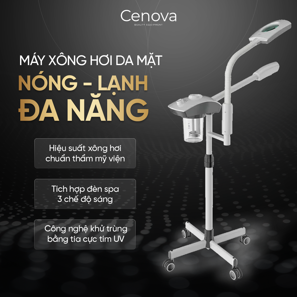 MÁY XÔNG HƠI DA MẶT NÓNG – LẠNH ĐA NĂNG