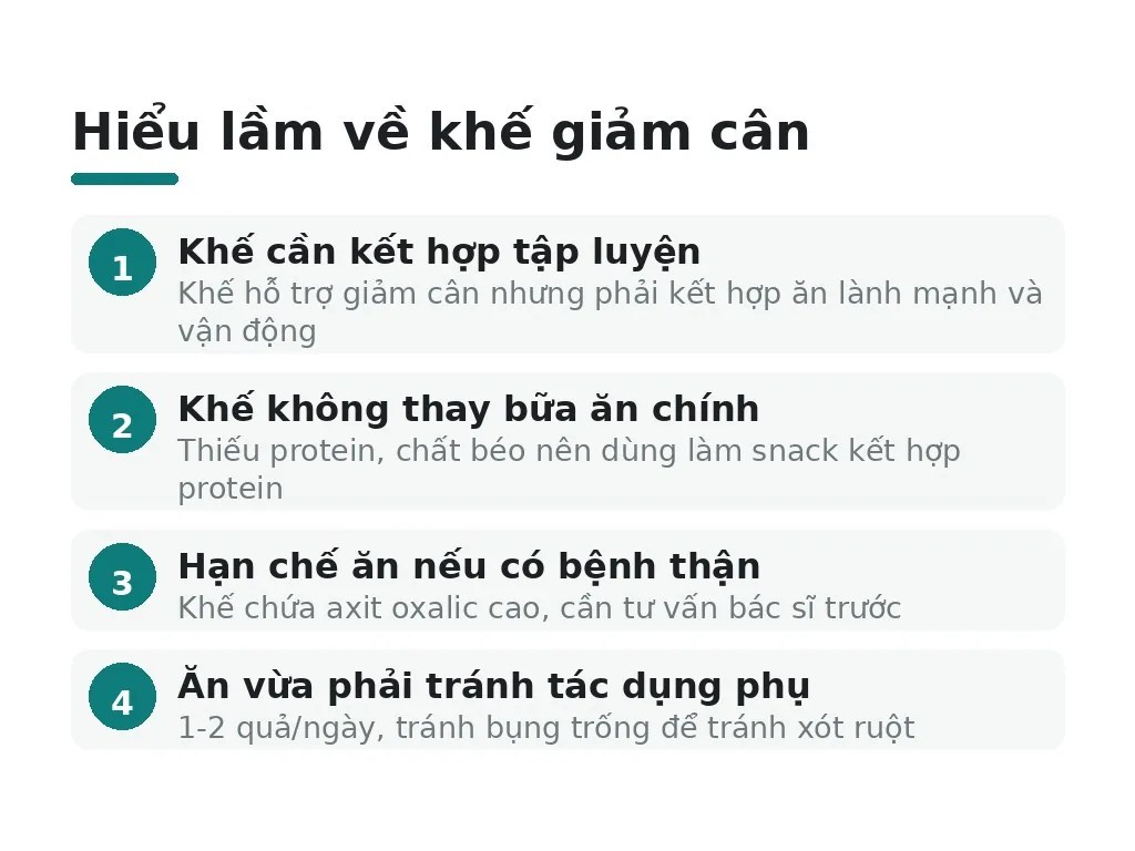 Những hiểu lầm phổ biến về khế và giảm cân?
