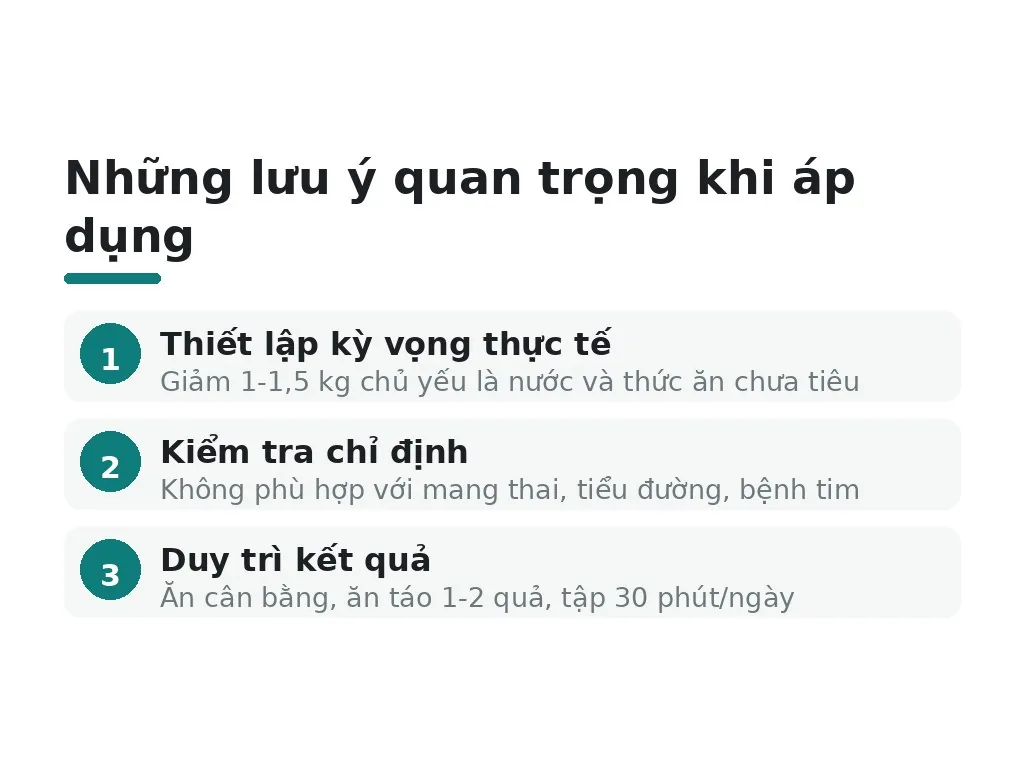 Có những lưu ý nào quan trọng khi áp dụng?