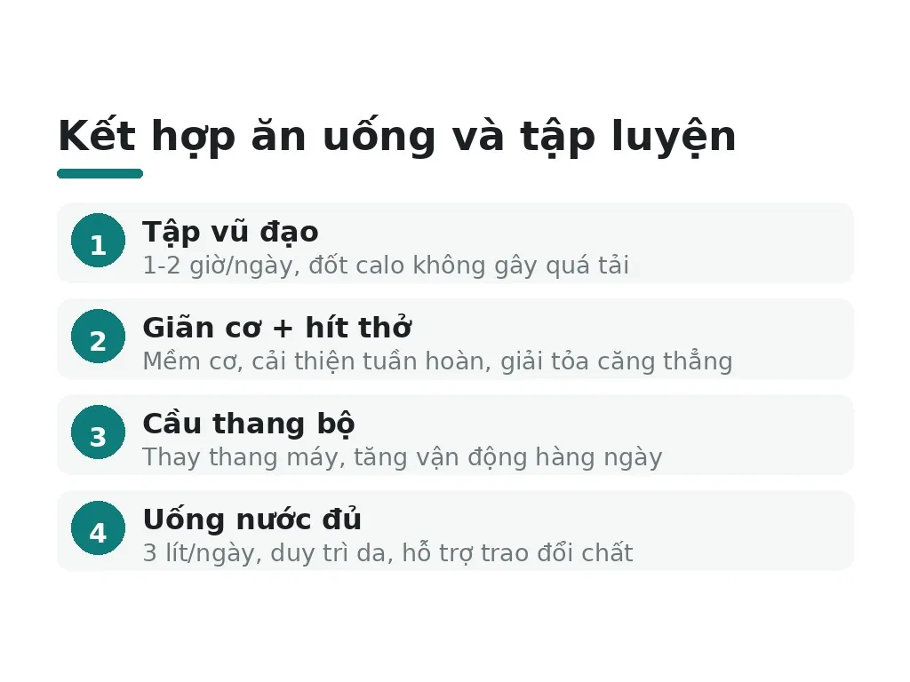 Kết hợp chế độ ăn với tập luyện hiệu quả thế nào?