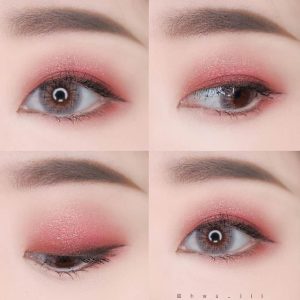 Tone hồng với ánh nhũ làm đôi mắt thêm long lanh