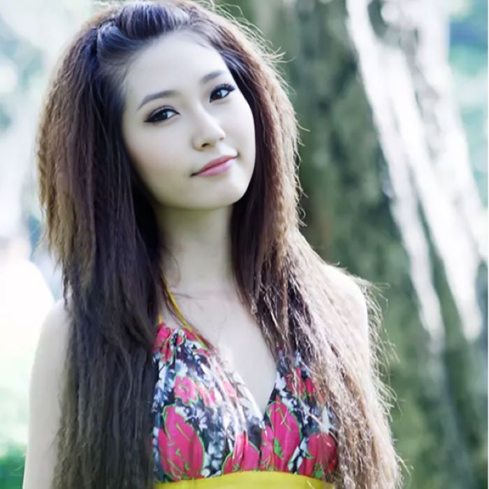 Tóc sư tử kết hợp mái ngố xinh đẹp