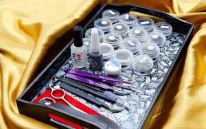 Bộ dụng cụ phục vụ cho việc nối mi bắc cầu sợi tóc