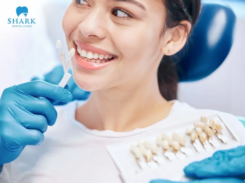 You can apply Veneer porcelain for discolored, yellow-stained, gapped, or slightly chipped teeth