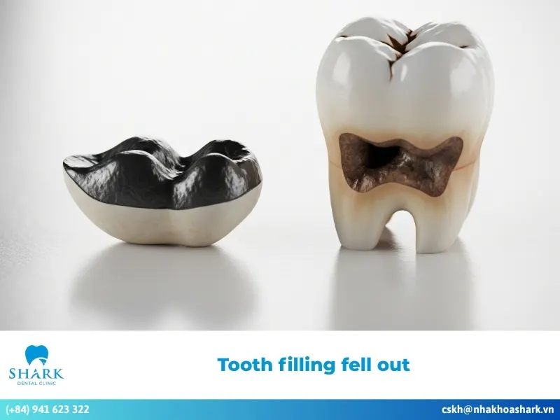 Tooth filling fell out