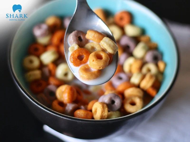 People with braces should not eat very hard grains