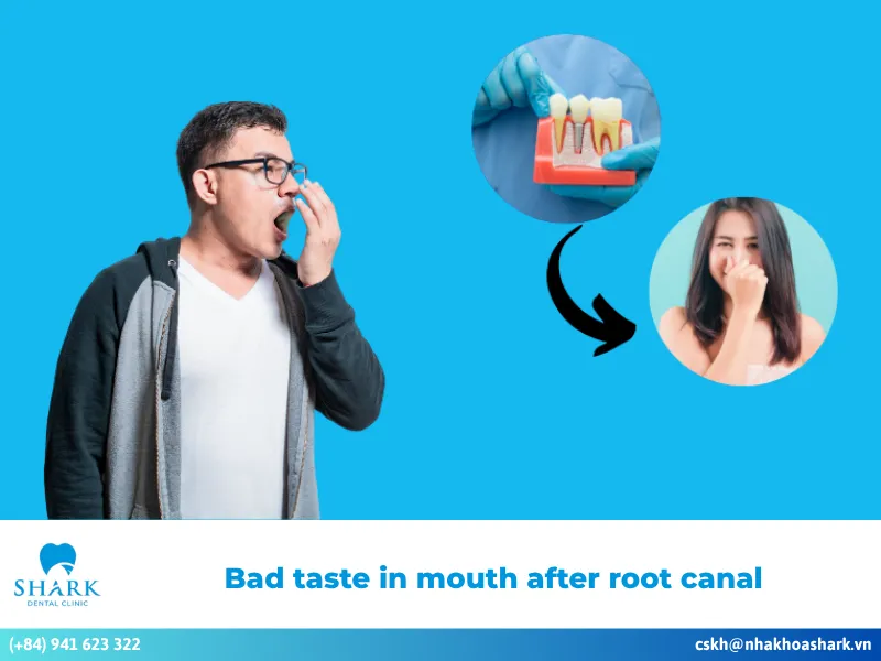 Causes of bad taste in mouth after root canal