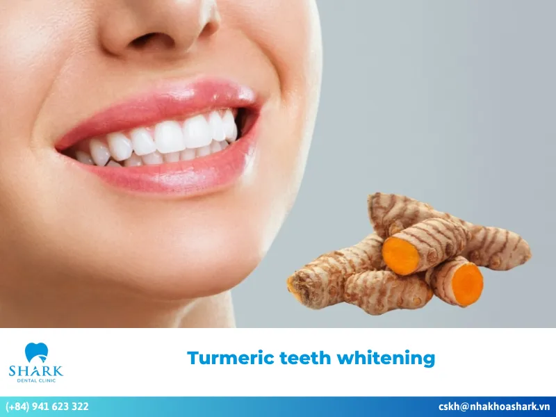 Turmeric teeth whitening