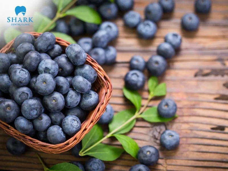 Dark-colored fruits like blueberries can easily stain enamel, causing your teeth to become discolored