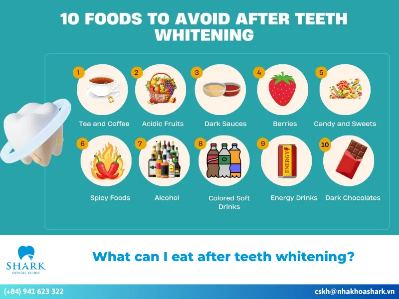 what can I eat after teeth whitening