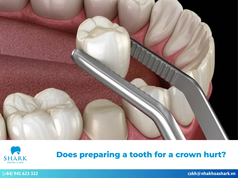 Does preparing a tooth for a crown hurt