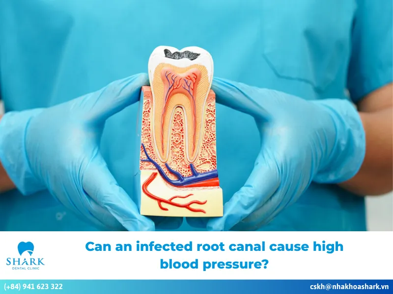 Can an infected root canal cause high blood pressure?