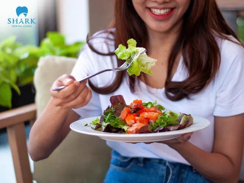 A proper and balanced diet—choosing soft, easy-to-chew foods—helps the surgical site heal more quickly after implant placement