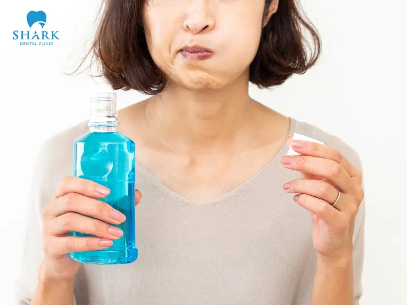 After placing a temporary crown, you should maintain the habit of rinsing your mouth regularly