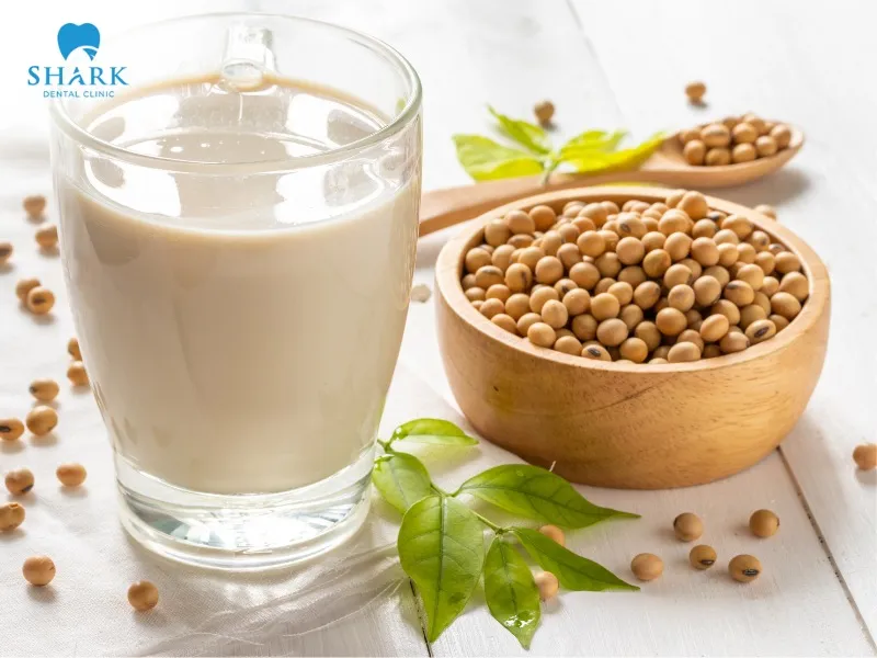 If you enjoy sweet drinks, you can consider unsweetened soy milk after getting a crown