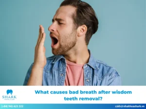 What causes bad breath after wisdom teeth removal?