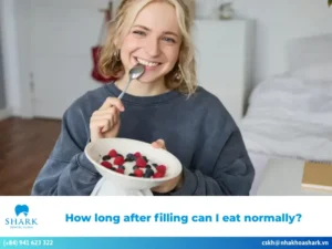 How long after filling can I eat normally?
