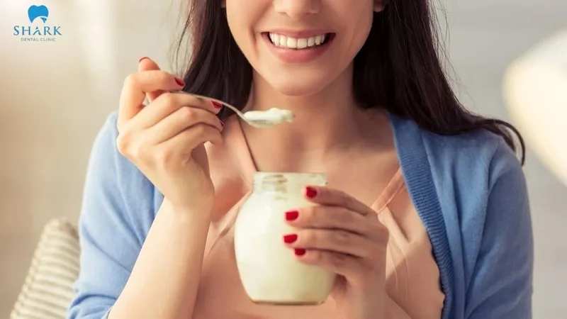 Yogurt is a recommended food because its smooth texture makes it easy to swallow and more comfortable during chewing