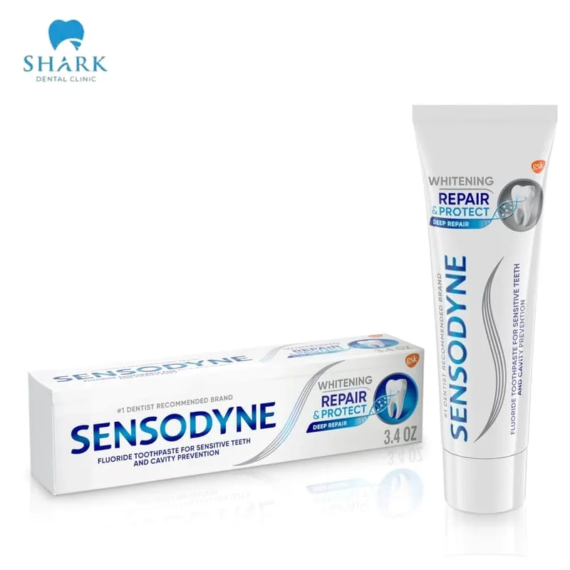 Sensodyne Repair & Protect Whitening is a highly rated teeth whitening toothpaste that effectively supports whitening while also helping to protect sensitive teeth