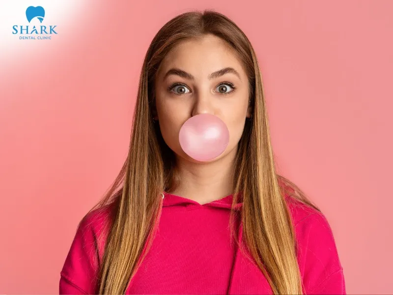 You should avoid chewing gum that contains high sugar content or excessive artificial coloring