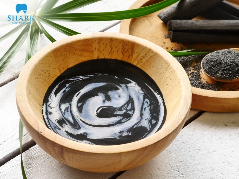 You can brush your teeth directly using a mixture of activated charcoal powder and clean water