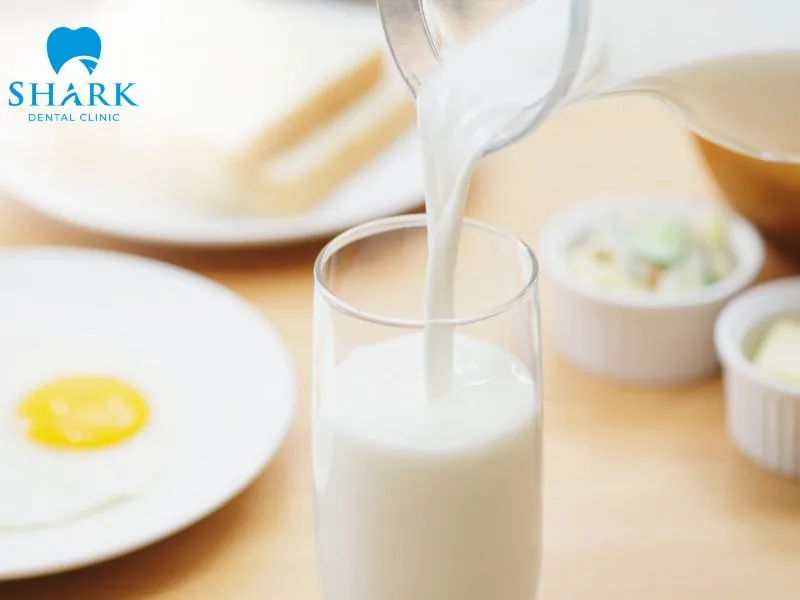 Milk is rich in calcium and protein, making it a nutritious drink that can help support overall oral health