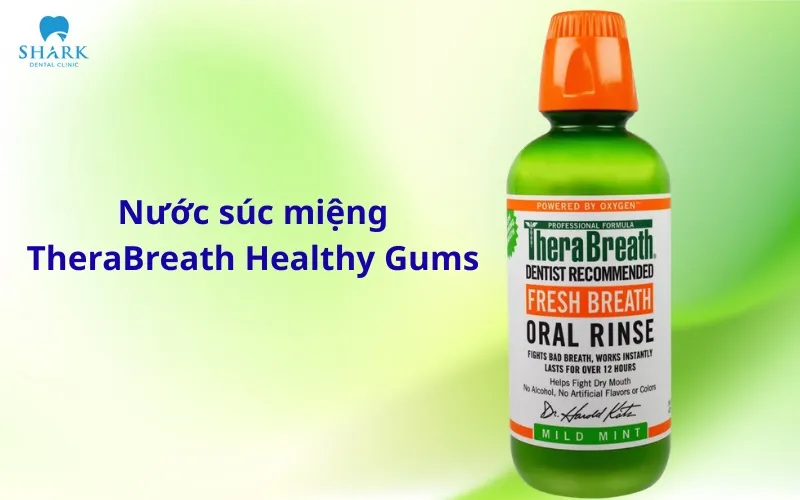 TheraBreath Healthy Gums is an alcohol-free mouthwash aimed at helping control the bacteria associated with gingivitis