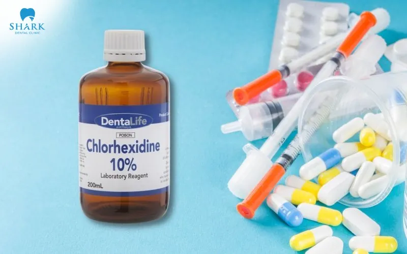 Chlorhexidine is an antibacterial active ingredient used in certain cases to help control plaque and gingivitis, as prescribed by a dentist