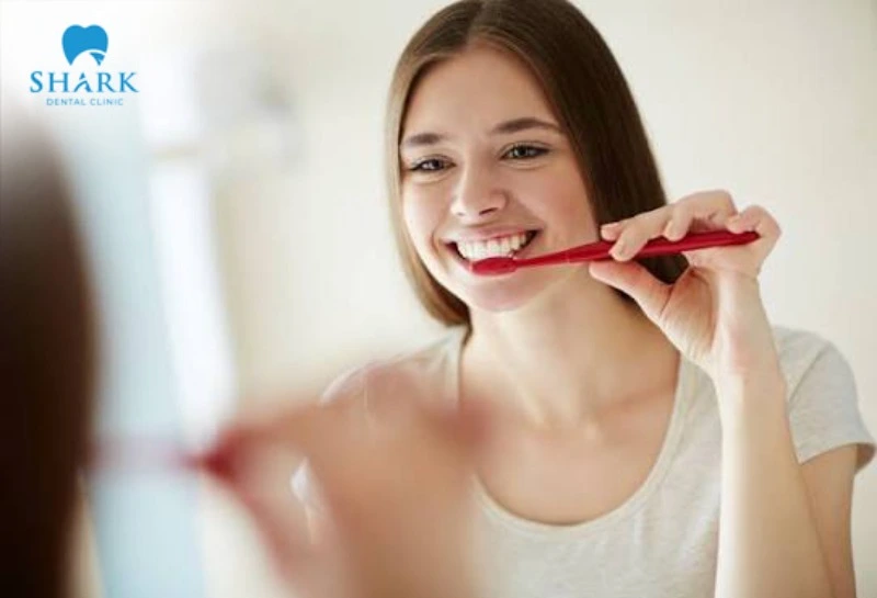 Be sure to brush gently and use a soft-bristled toothbrush in order to help limit irritation to the teeth