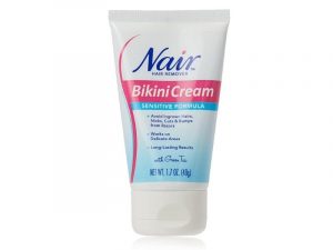 Nair Sensitive Formula Bikini Cream giúp dọn lông vùng kín nhanh gọn