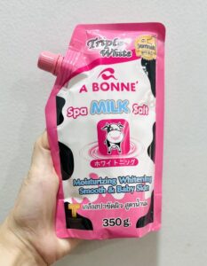 Muối tắm sữa bò A Bonne đem lại nhiều công dụng cho da