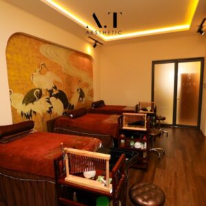 Không gian khu vực gội đầu được trang bị nội thất, dụng cụ tiện nghi tại địa chỉ gội đầu dưỡng sinh Trung Hoa (A.T)