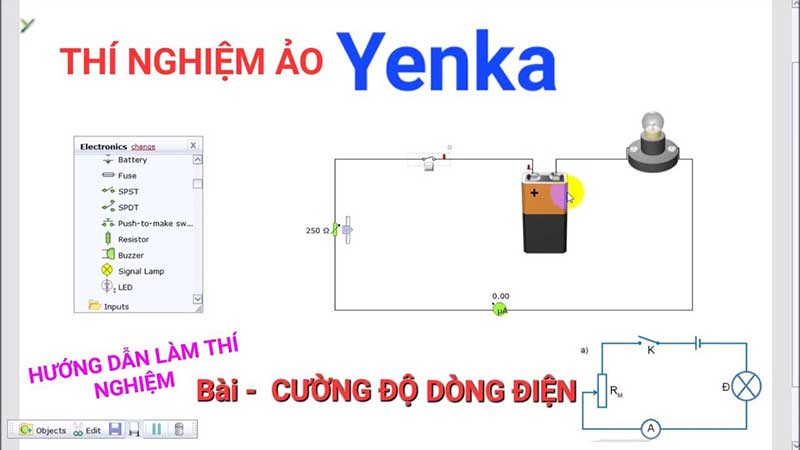 Yenka là phần mềm mô phỏng thí nghiệm khoa học được phát triển bởi Crick Software