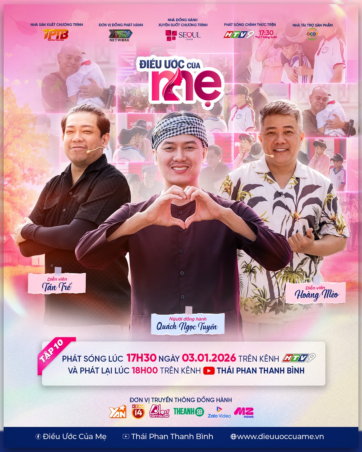 Tập 10 Điều Ước Của Mẹ có sự góp mặt của hai khách mời là nghệ sĩ Hoàng Mèo và diễn viên Tân Trề