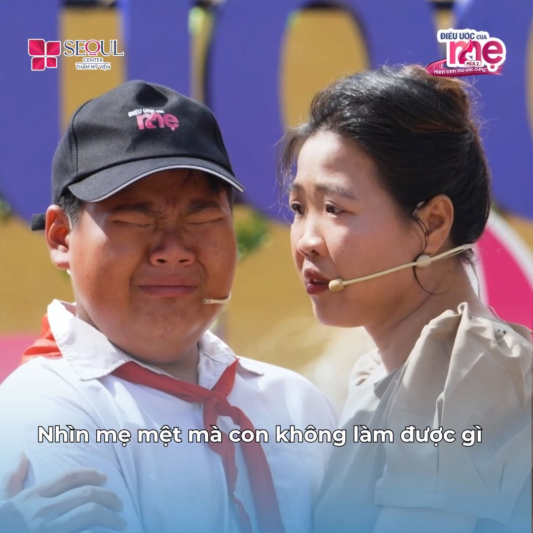 Điều ước thấy mẹ với diện mạo đẹp nhất của bé Đạt được chương trình thực hiện ngay trường quay, bé Đạt đã khóc khi thấy mẹ thật đẹp
