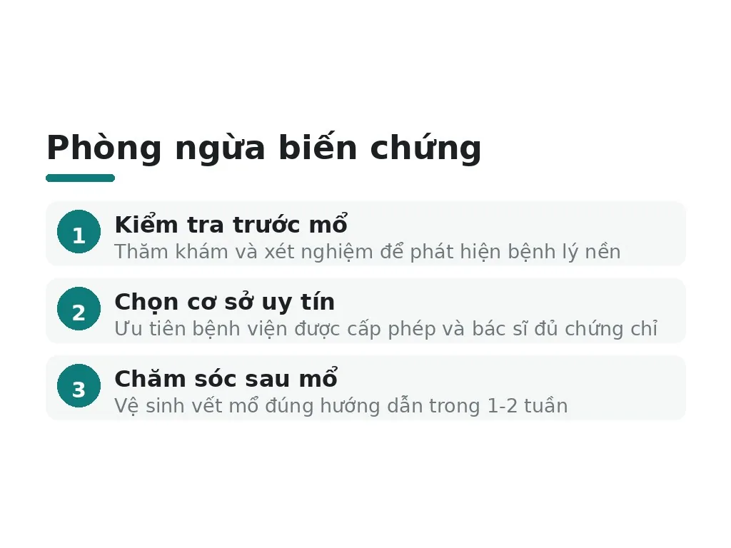 Cách giảm rủi ro và phòng ngừa biến chứng