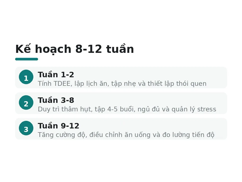Kế hoạch 8-12 tuần bắt đầu như thế nào?