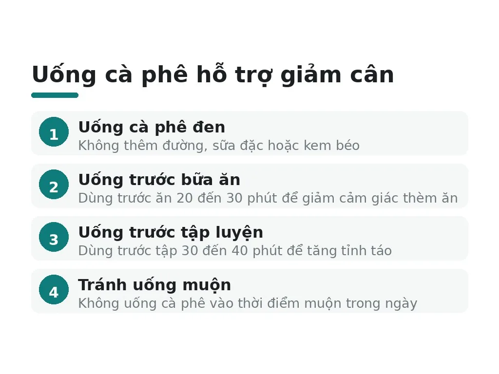 Làm thế nào để uống cà phê đúng giảm cân?