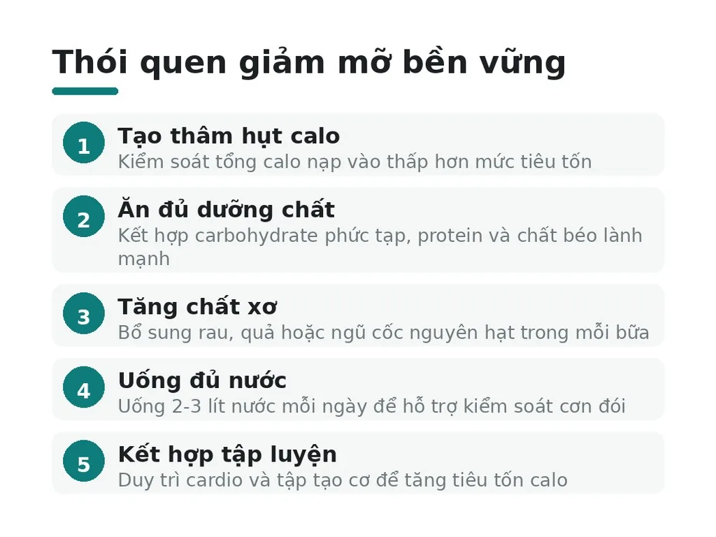 Làm thế nào để giảm mỡ bụng bền vững?