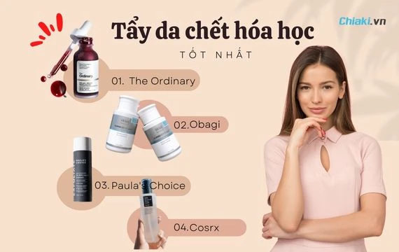 Cách dùng tẩy da chết hóa học an toàn