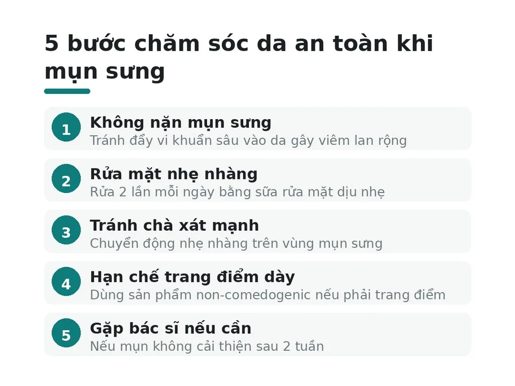 Làm sao để giảm sưng mụn an toàn?